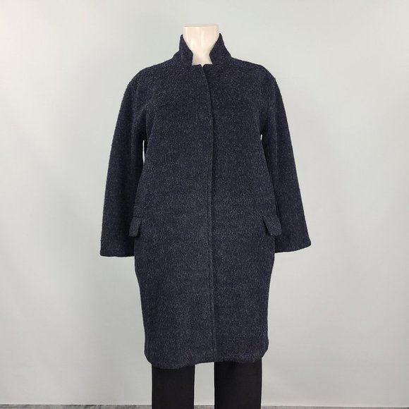 Free People Jackets & Blazers - FREE People Navy Blue Wool & Cotton Pea Coat Size L
